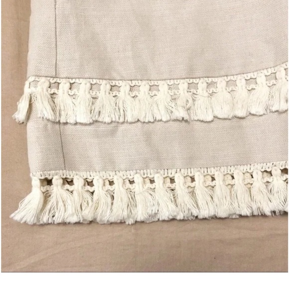 Loft Outlet Linen Blend Tassle Skirt - Size 10 - Picture 2 of 3